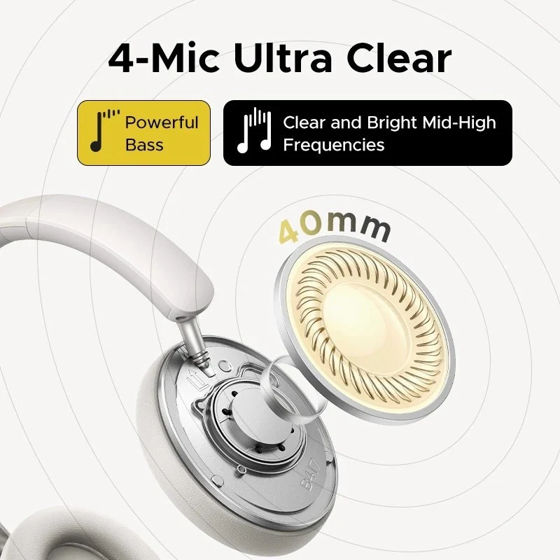 Ugreen HiTune Studio Max2 Headphones (Black, Light Grey) - Image 7