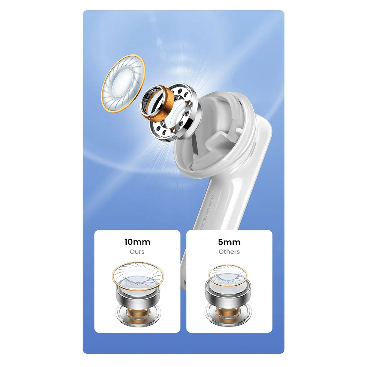 UGreen Hitune T6 Active Noise-Cancelling Earbuds (White) (WS200/15158) - Image 13