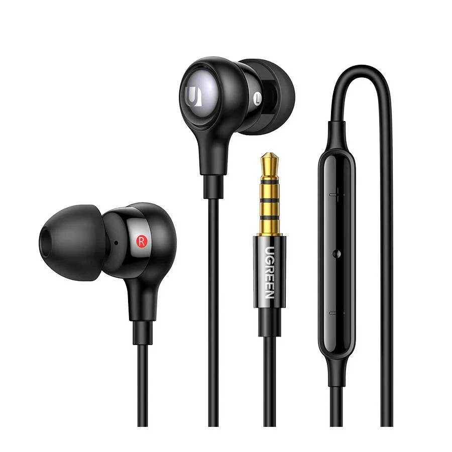 UGreen In-Ear Earphones With 3.5mm Plug (Black) (EP103/30637) - Image 2