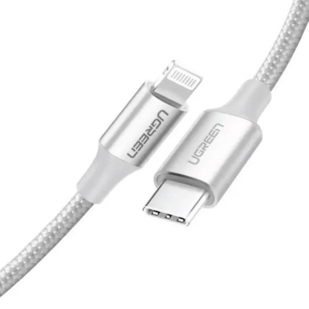 Ugreen Lightning To Type-C 2.0 Male Cable - 2M (Silver) (US304/70525) - Image 2