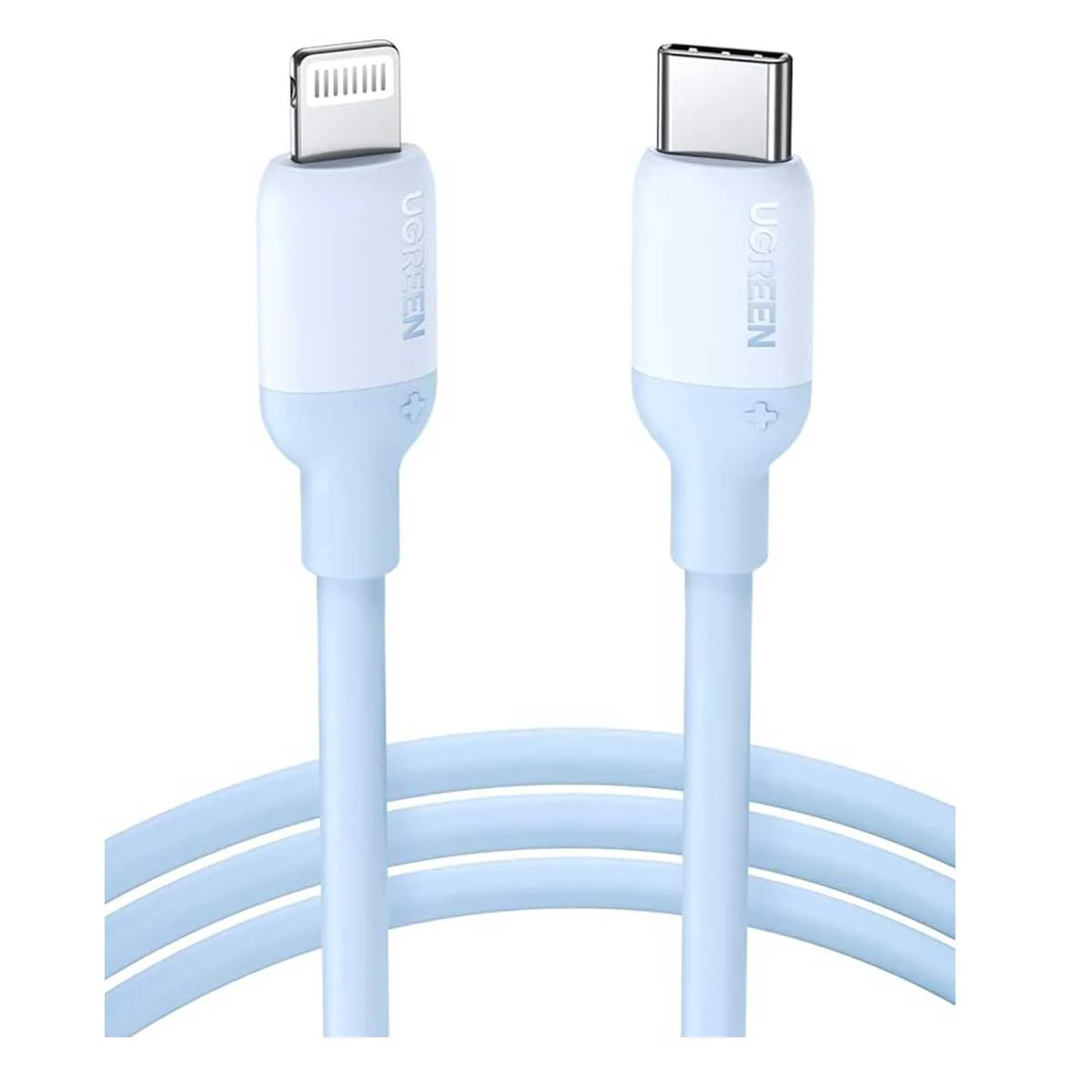 UGREEN Lightning To USB-C Silicone PD Charging Cable (Black, Blue, Green, Pink) - Image 3