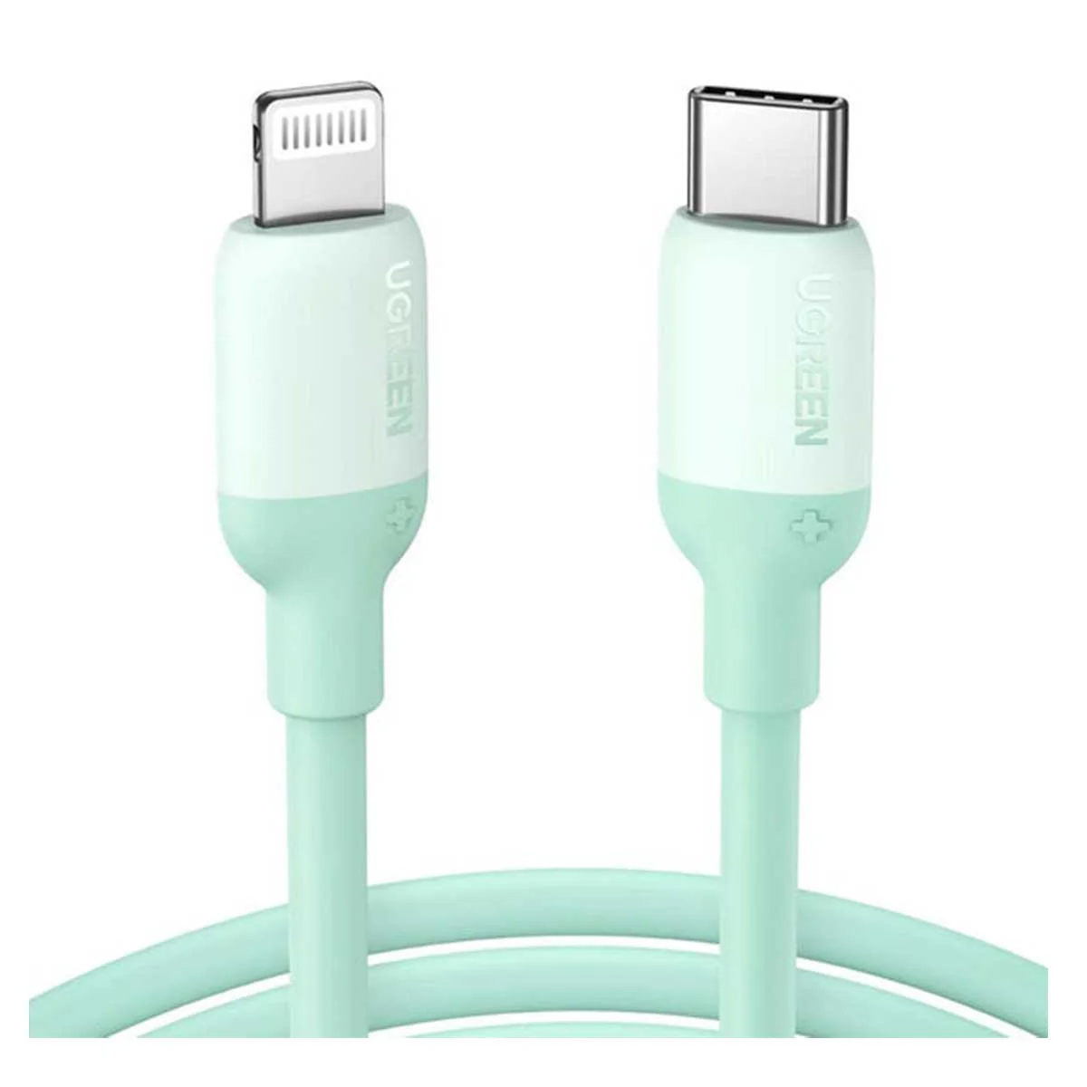 UGREEN Lightning To USB-C Silicone PD Charging Cable (Black, Blue, Green, Pink) - Image 4