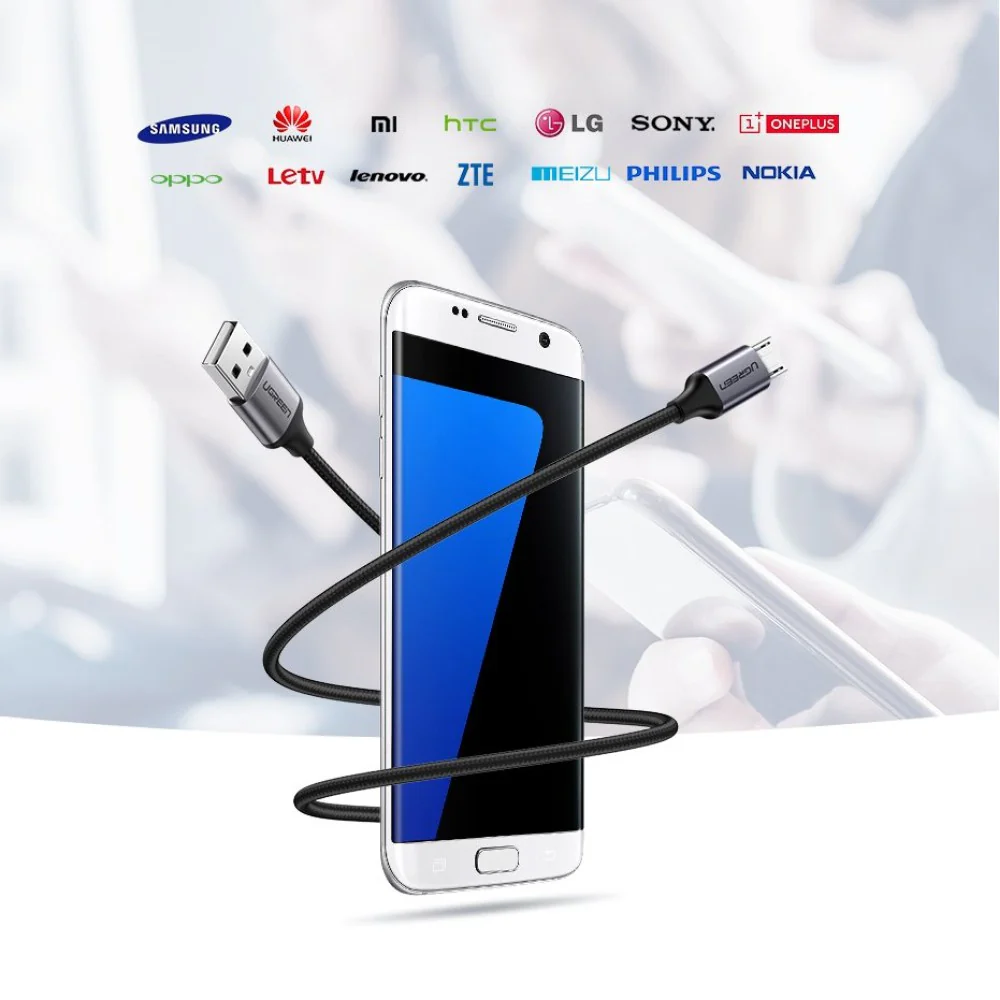 UGreen Micro USB Male To USB 2.0 A Male Cable - 2m (Black) (US290/60148) - Image 2