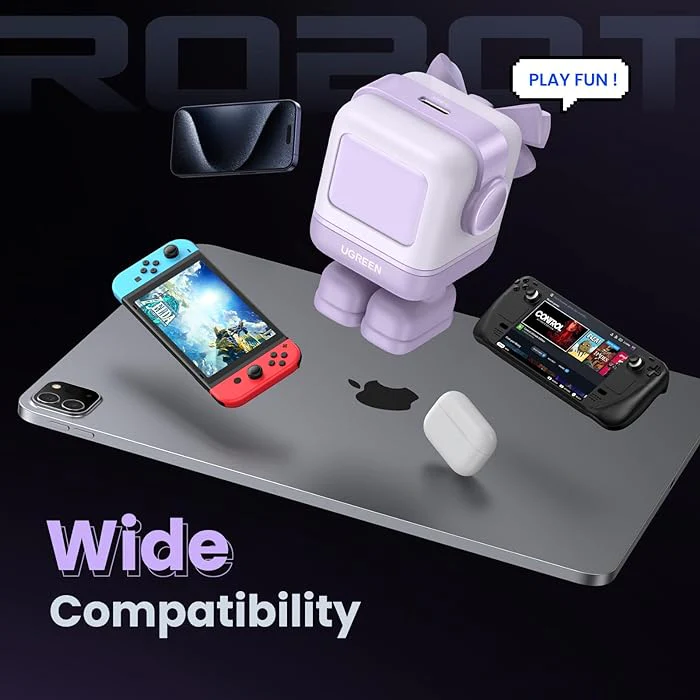 Ugreen Mini Robot Nexode 30W USB-C PD Gan Fast Charger (Purple) (CD359/25036) - Image 5