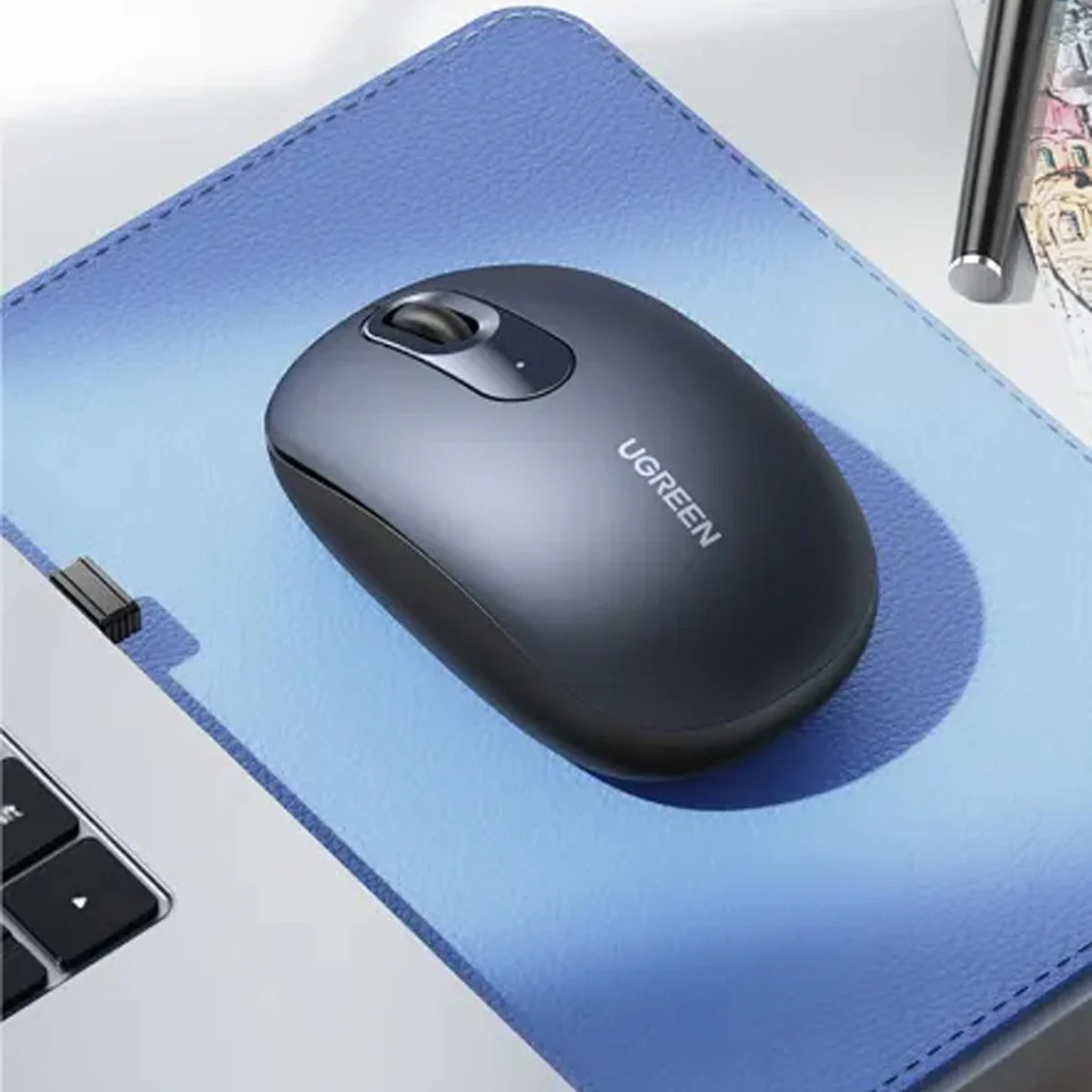 Ugreen Multi-Mode 1600DPI Wireless Mouse (Blue, Grey) - Image 5