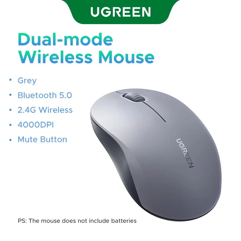 Ugreen Multi-Mode 4000DPI Wireless Mouse (Pink, Purple, Gray) (M331/65625, 65626, 65627) - Image 13