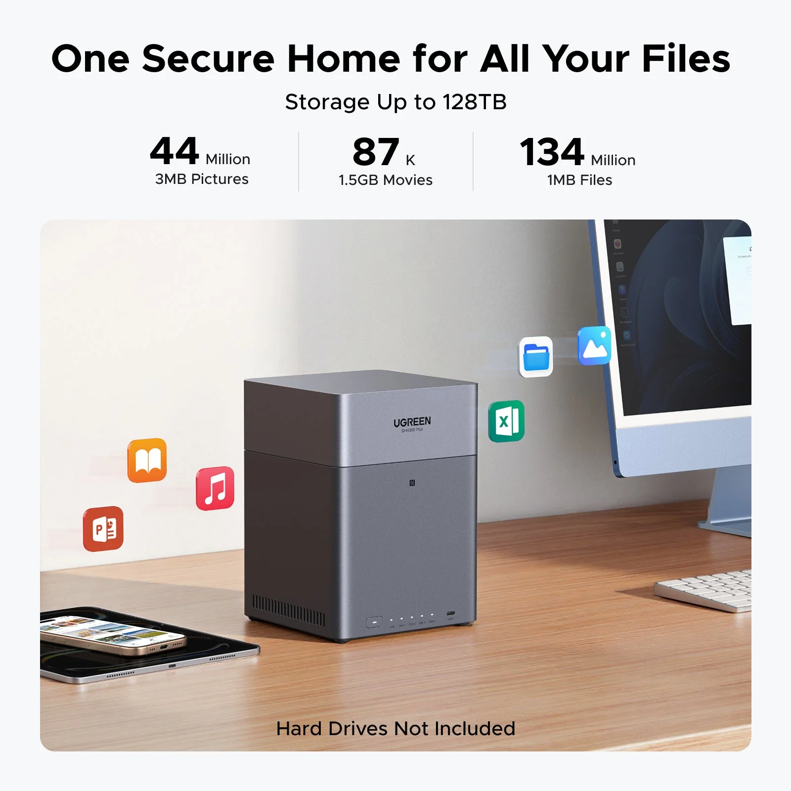 Ugreen NASync DH4300 Plus 4-Bay NAS Diskless Personal Cloud Storage (DH4300/85449) - Image 2