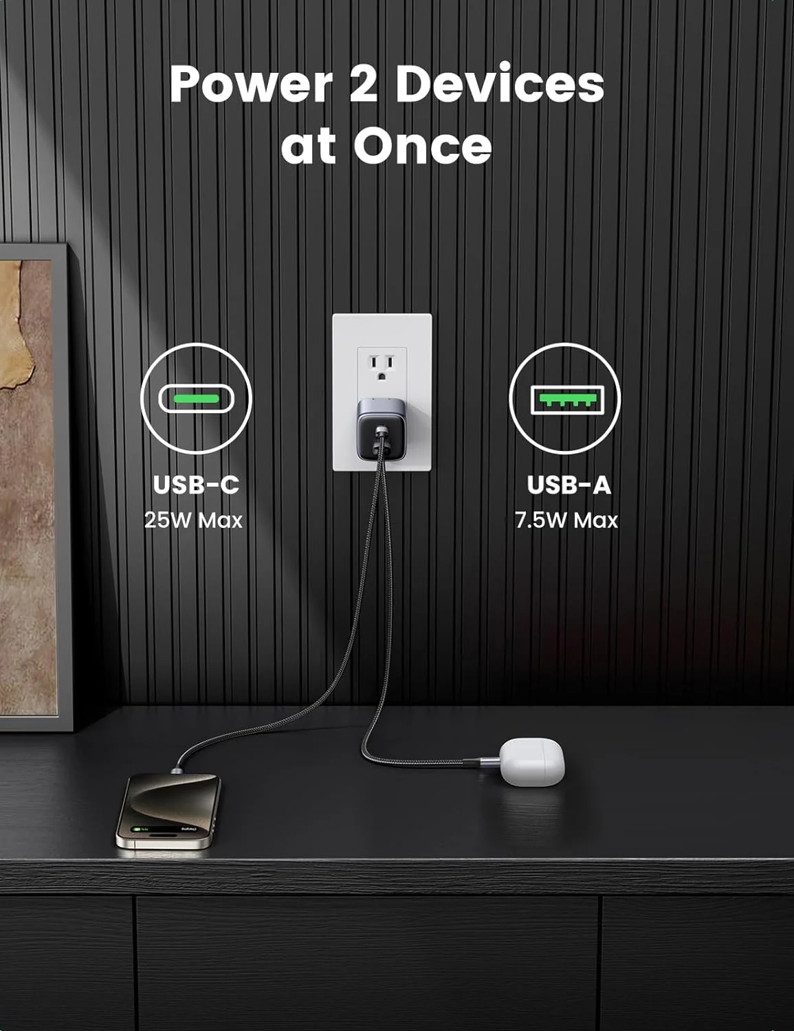 UGreen Nexode 35W 2-Port GaN Fast Charger (CD350/15538) - Image 6