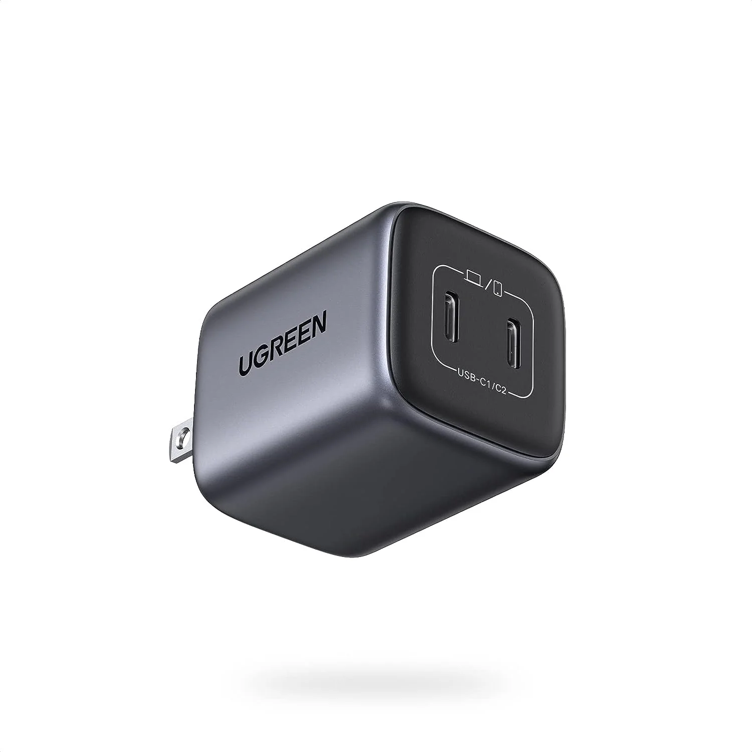 UGreen Nexode 45w Dual USB-C PD3.0 GAN Fast Charger (Space Grey) (CD294/90572) - Image 2