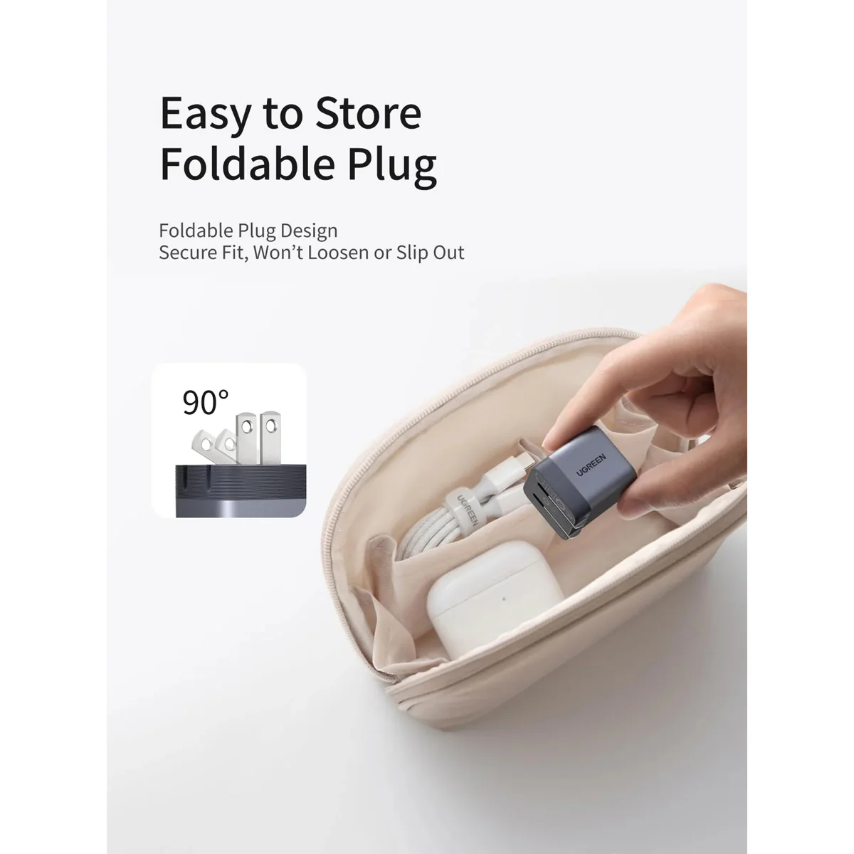 Ugreen Nexode Air 45W USB-C GaN Fast Charger (Gray) (X840/95960B) - Image 4