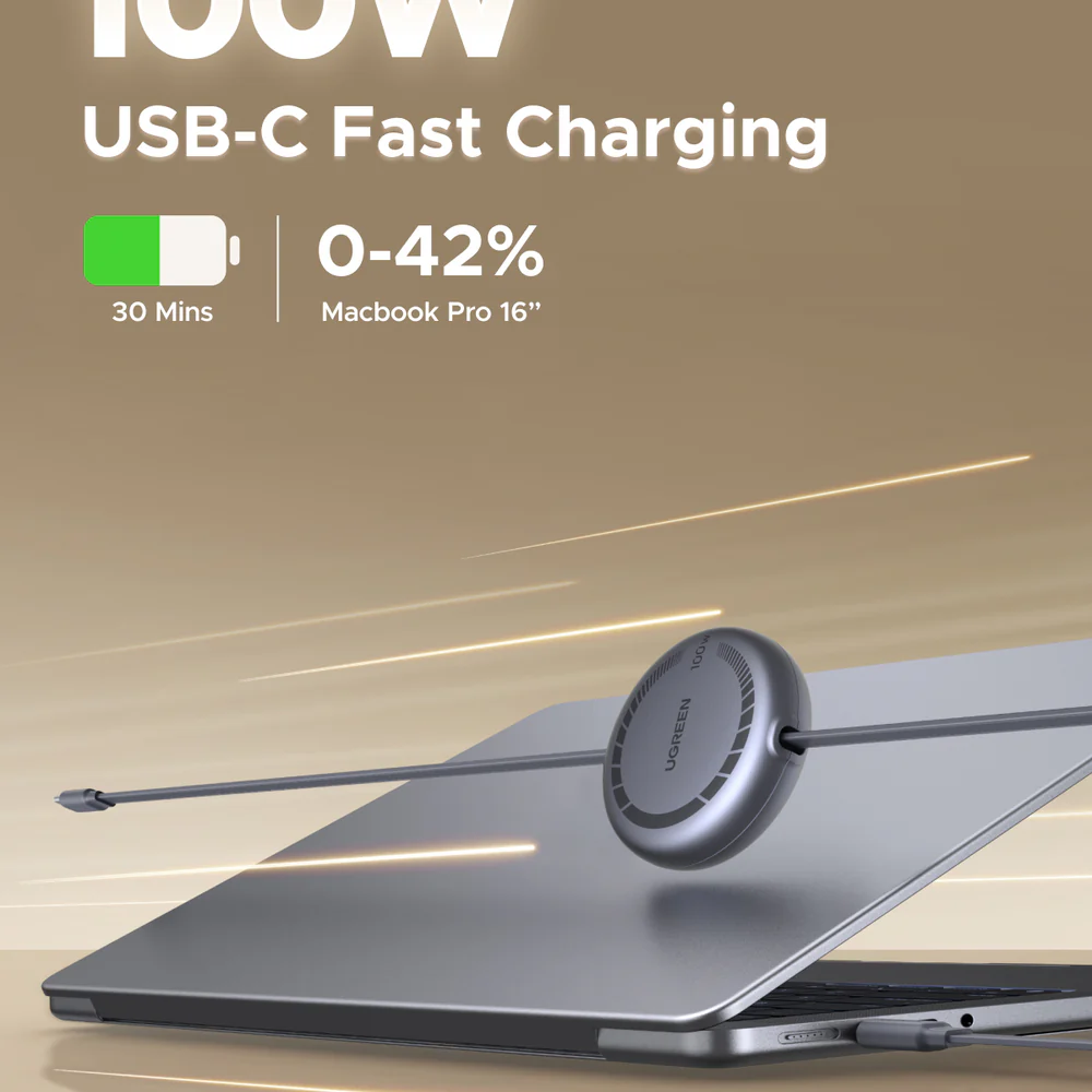 Ugreen Nexode USB-C to USB-C 100W PD Fast Charging Retractable Cable - 1m (L531/65905) - Image 6