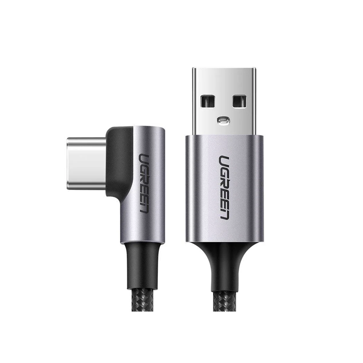Ugreen Right Angle USB-A to USB-C Data Cable - 2m (Space Gray) (US284/50942)