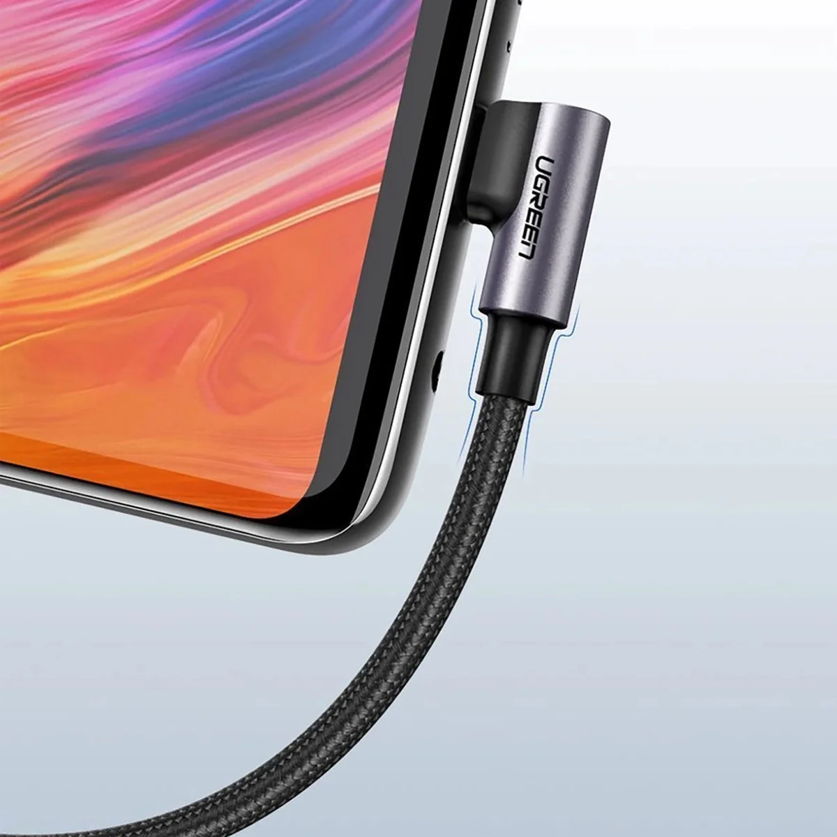 Ugreen Right Angle USB-A to USB-C Data Cable - 3m (Space Gray) (US284/70255) - Image 2