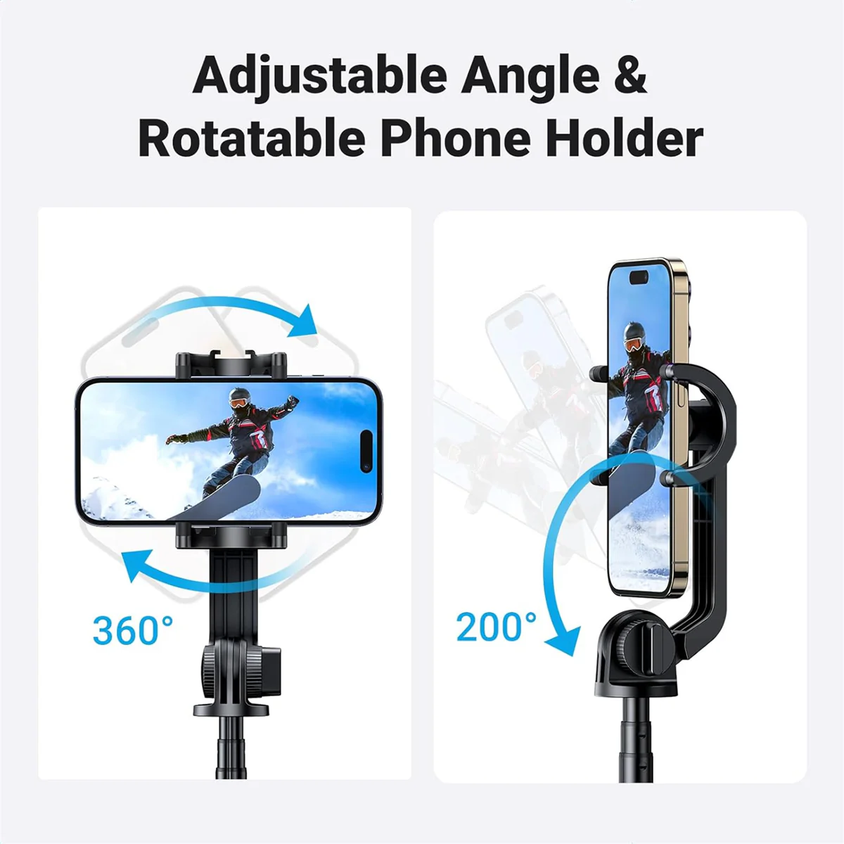Ugreen Selfie Stick Tripod Stand with Bluetooth Remote & Adjustable Length - 1.5m (Black) (LP586/15062) - Image 6