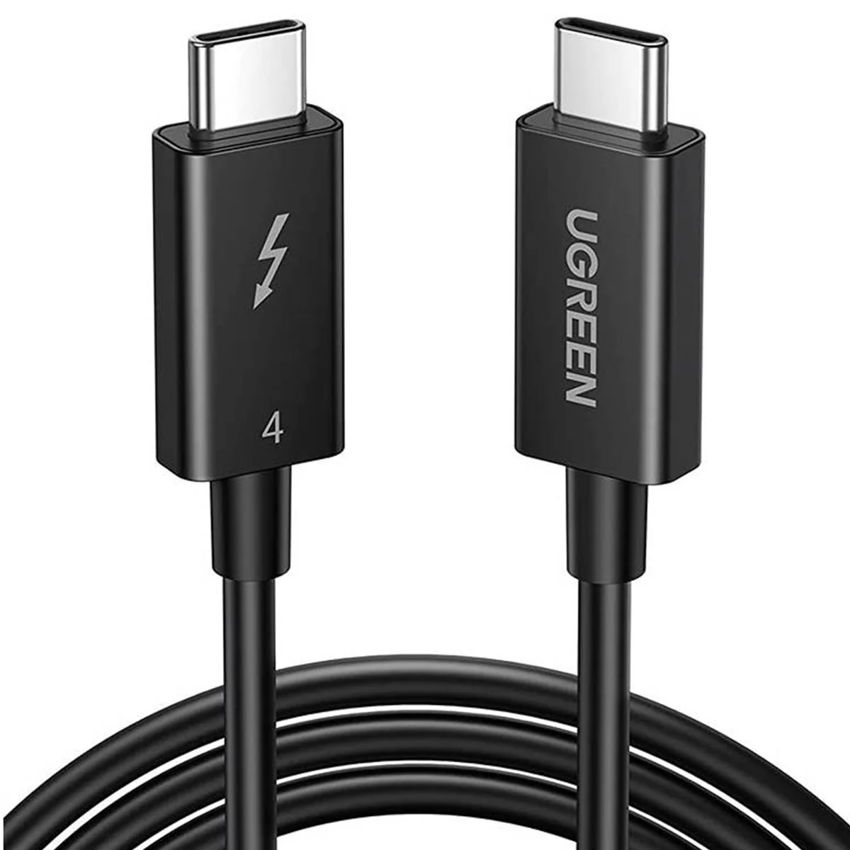 Ugreen Thunderbolt 4 Type C Male To Male Cable - 0.8M (Black) (US501/30389) - Image 2