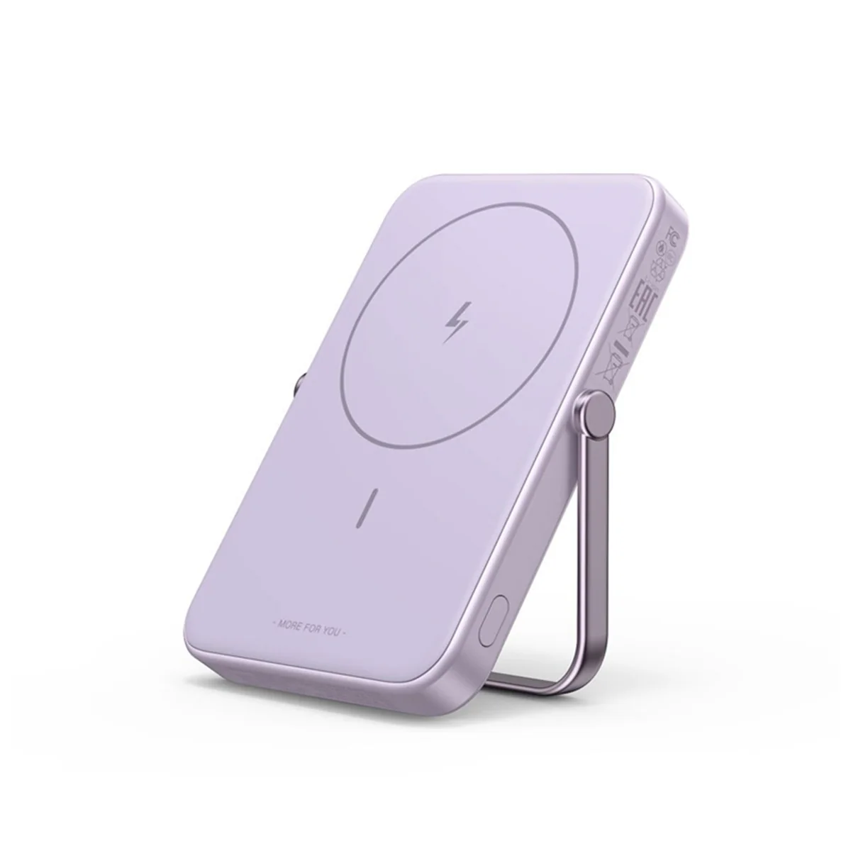 Ugreen Uno 5000mAh Mini Magnetic Wireless 20W Power Bank with Built-in Stand (Gray, Purple) - Image 11
