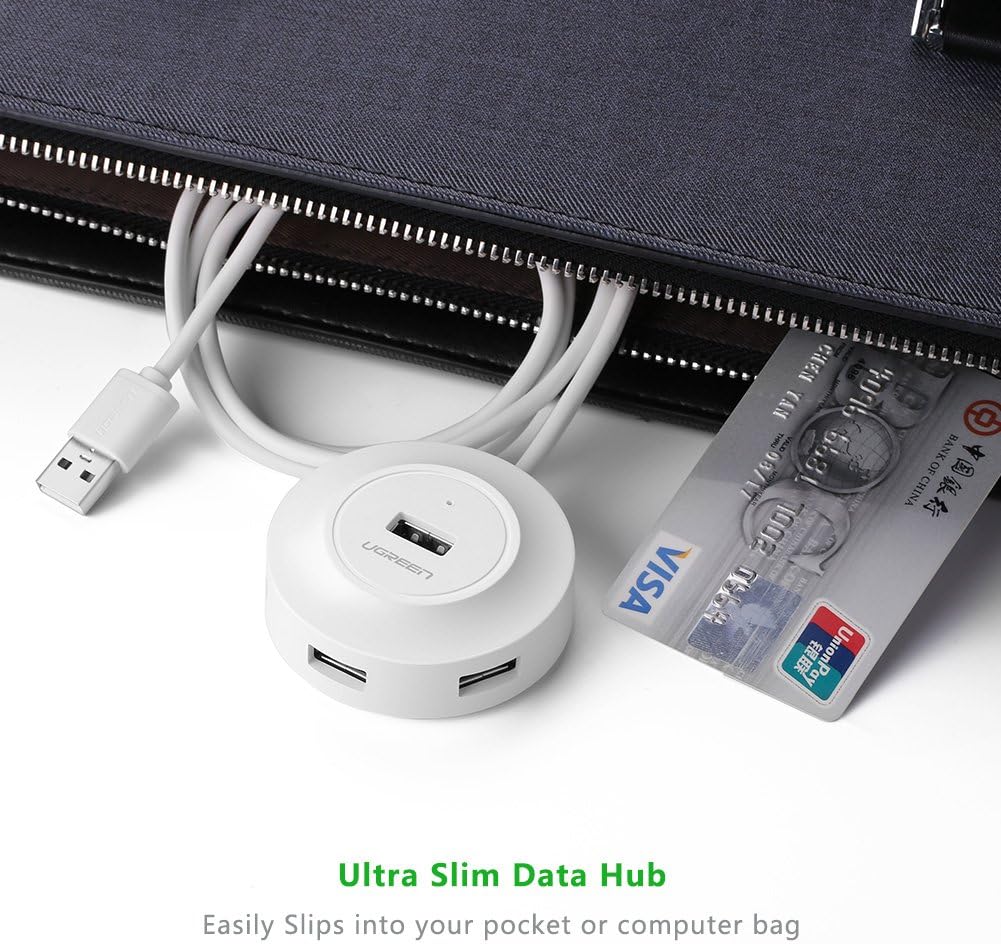 UGreen USB 2.0 4-Ports Hub - 1M (White) (CR106/20270) - Image 4