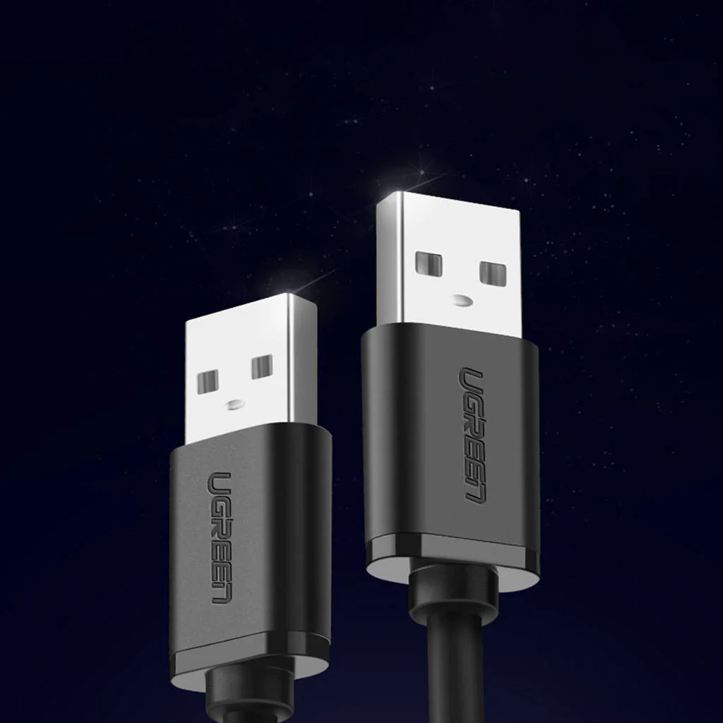 UGreen USB 2.0 A Male To Male Cable (Black) (0.5m, 1.5m, 2m) - Image 4