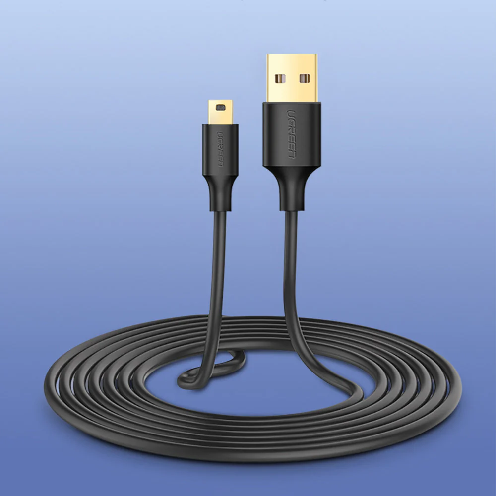 UGreen USB 2.0 A Male To Mini Usb 5 Pin Male Cable - 0.5m (Black) (US132/10354) - Image 3