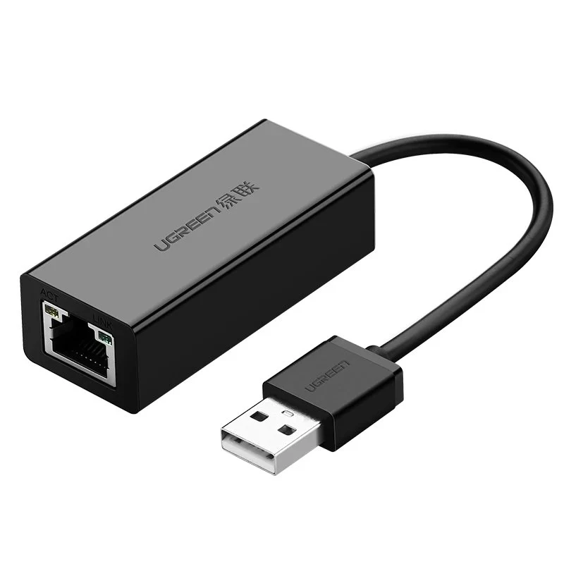 UGreen USB 2.0 A To 100MBPs Ethernet Adapter - 10cm (Black) (CR110/20254)