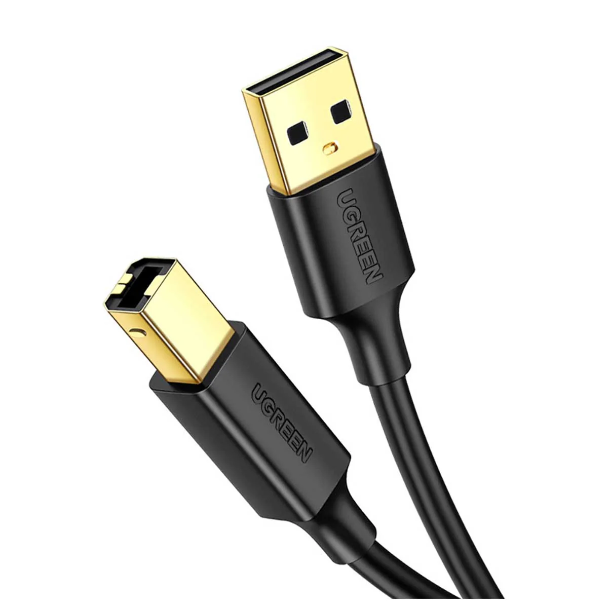 UGreen USB 2.0 AM To BM Print Cable - 1m (Black) (US135/20846)
