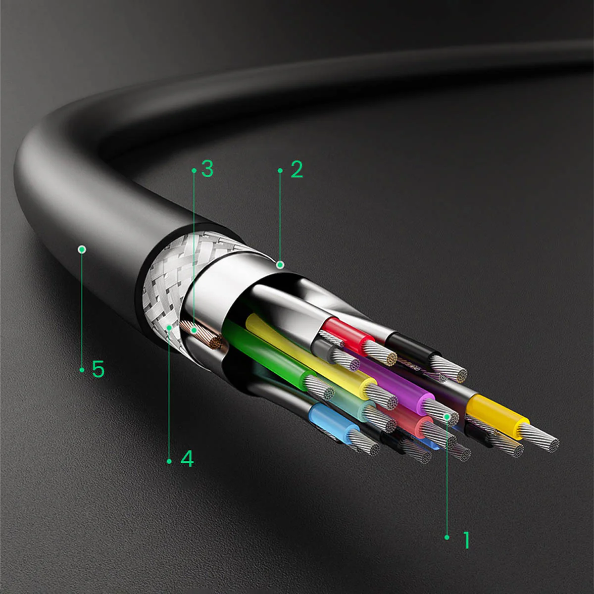 UGreen USB 3.0 a Male To Male Cable - 0.5M (Black) (US128/10369) - Image 6