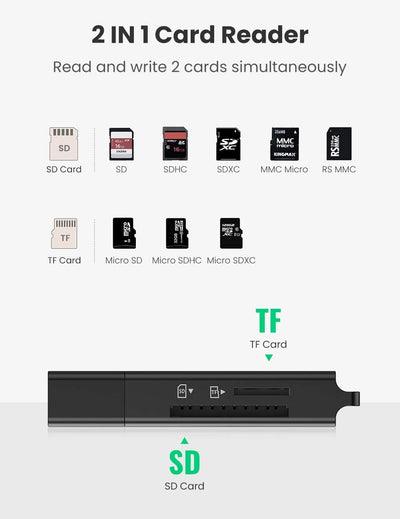 UGREEN USB 3.0 Card Reader For TF/SD (Black) (CM104/40752) - Image 3