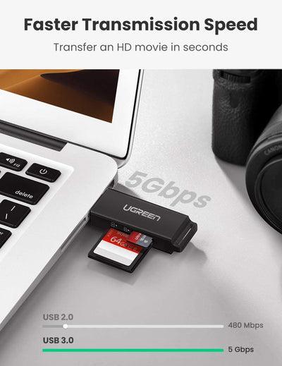 UGREEN USB 3.0 Card Reader For TF/SD (Black) (CM104/40752) - Image 4