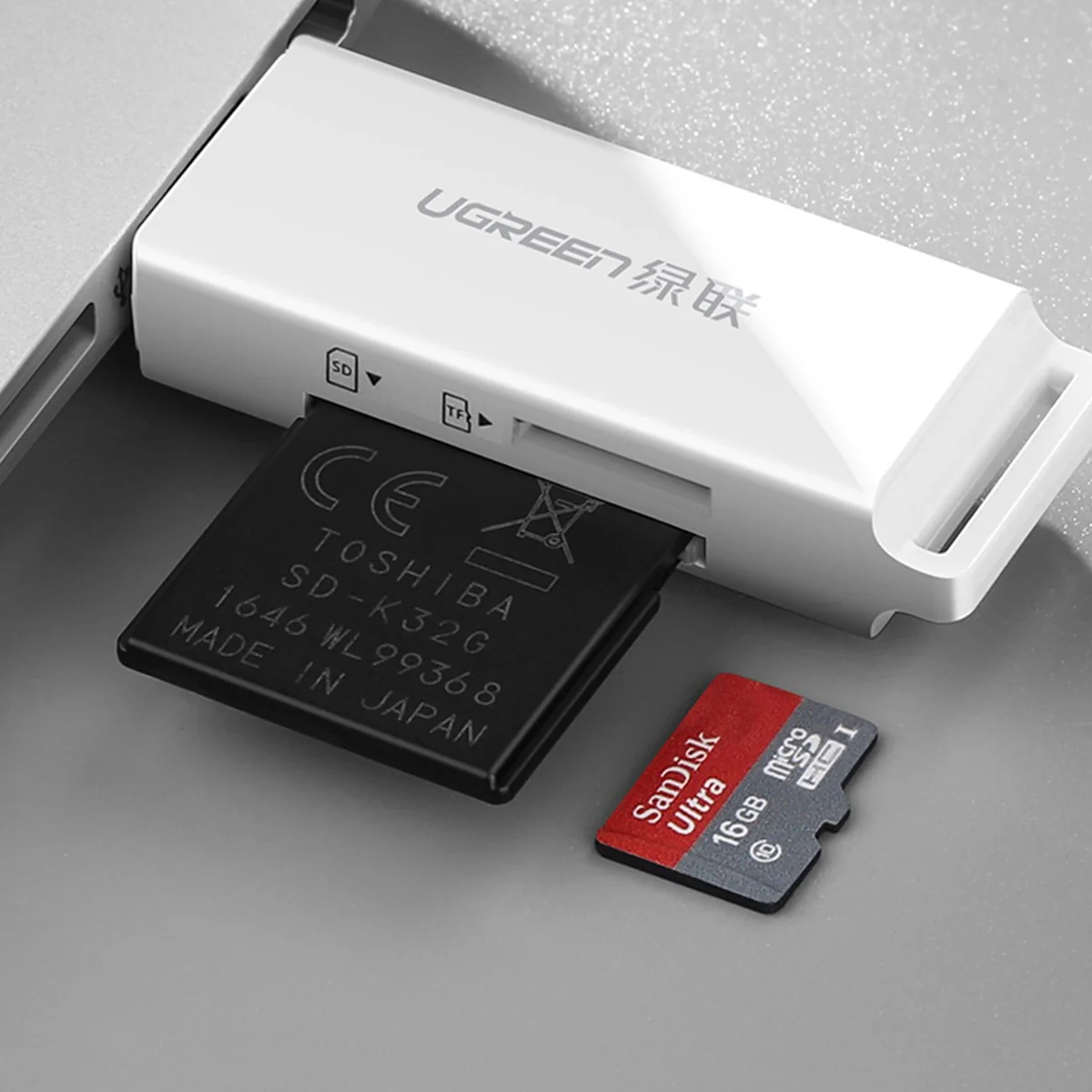 UGreen USB 3.0 Card Reader For TF/SD (White) (CM104/40753) - Image 7