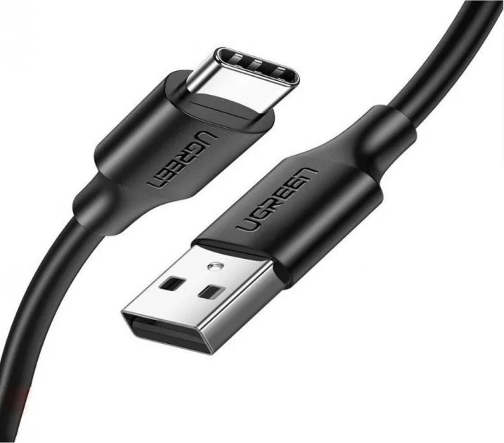 Ugreen USB-A 2.0 To USB-C Cable Nickel Plating 0.25M (Black) (US287/60114) - Image 2