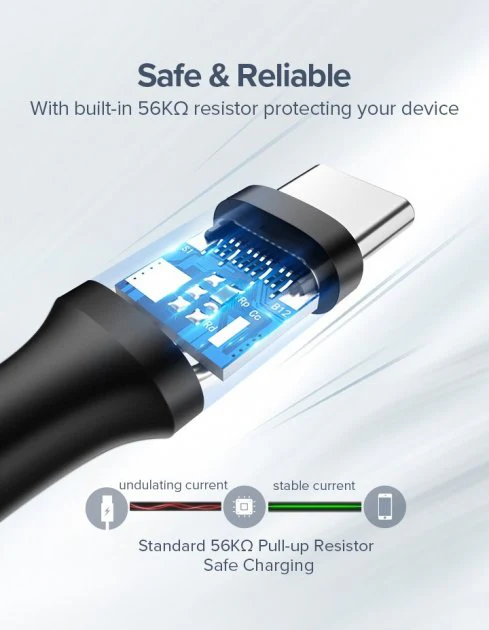 Ugreen USB-A 2.0 To USB-C Cable Nickel Plating 0.25M (Black) (US287/60114) - Image 5