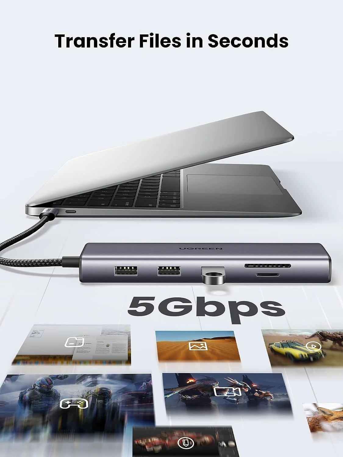 UGreen USB-C 10-In-1 Multifunction Adapter - 15cm (CM498/15601) - Image 4