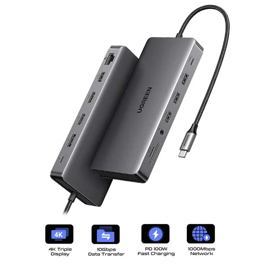 UGreen USB-C 13-In-1 Multifunction Adapter (Grey) (CM681/15978)