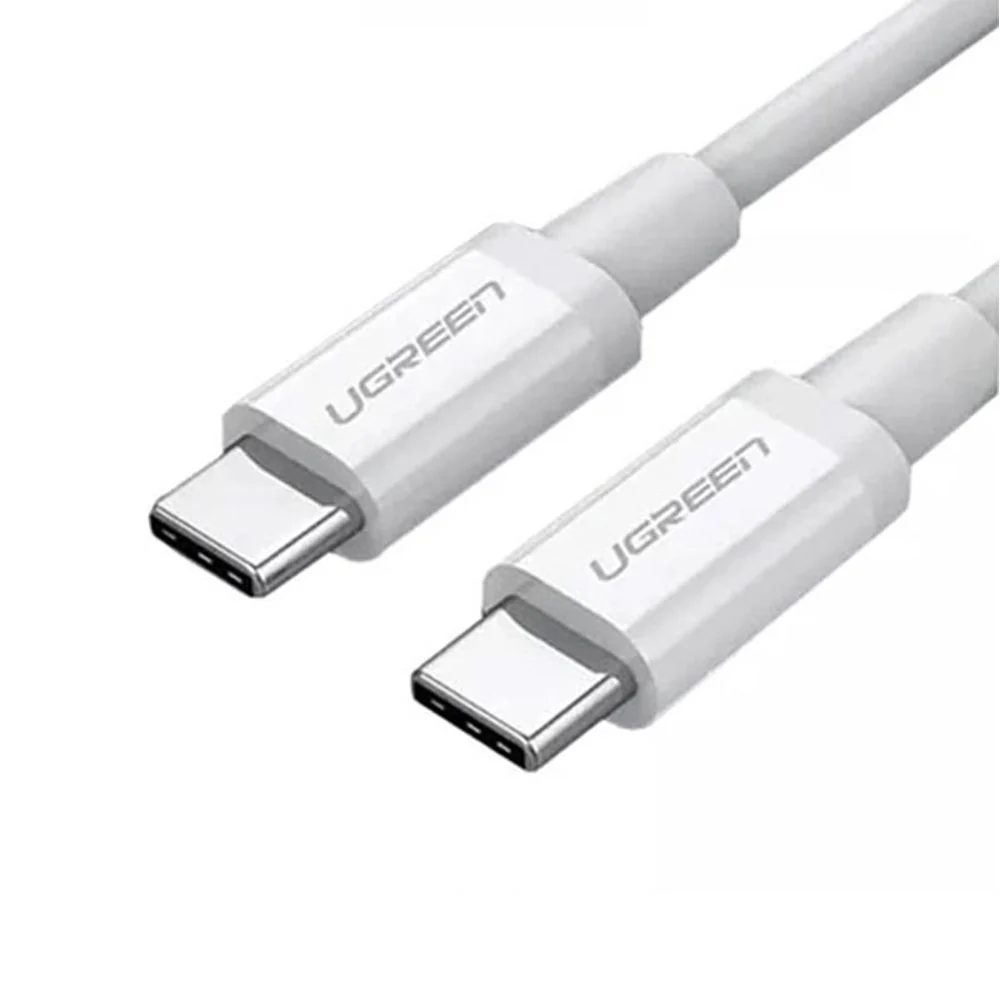 Ugreen USB-C 2.0 Male To USB-C 2.0 Male 3A Data Cable - 1M (White) (US264/60518) - Image 2