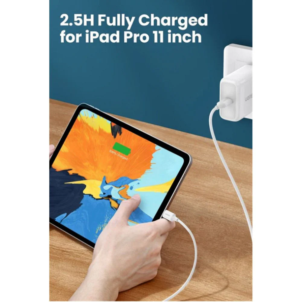 Ugreen USB-C 2.0 Male To USB-C 2.0 Male 3A Data Cable - 1M (White) (US264/60518) - Image 3