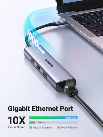 UGreen USB-C Gigabit Ethernet Adapter (CM475/60600) - Image 6