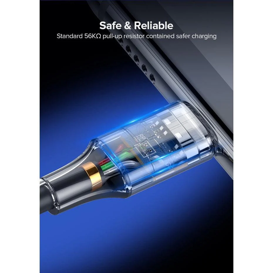 UGREEN USB-C Male To USB-A 2.0 Male Cable 0.5m (Black) (US288/60125) - Image 5