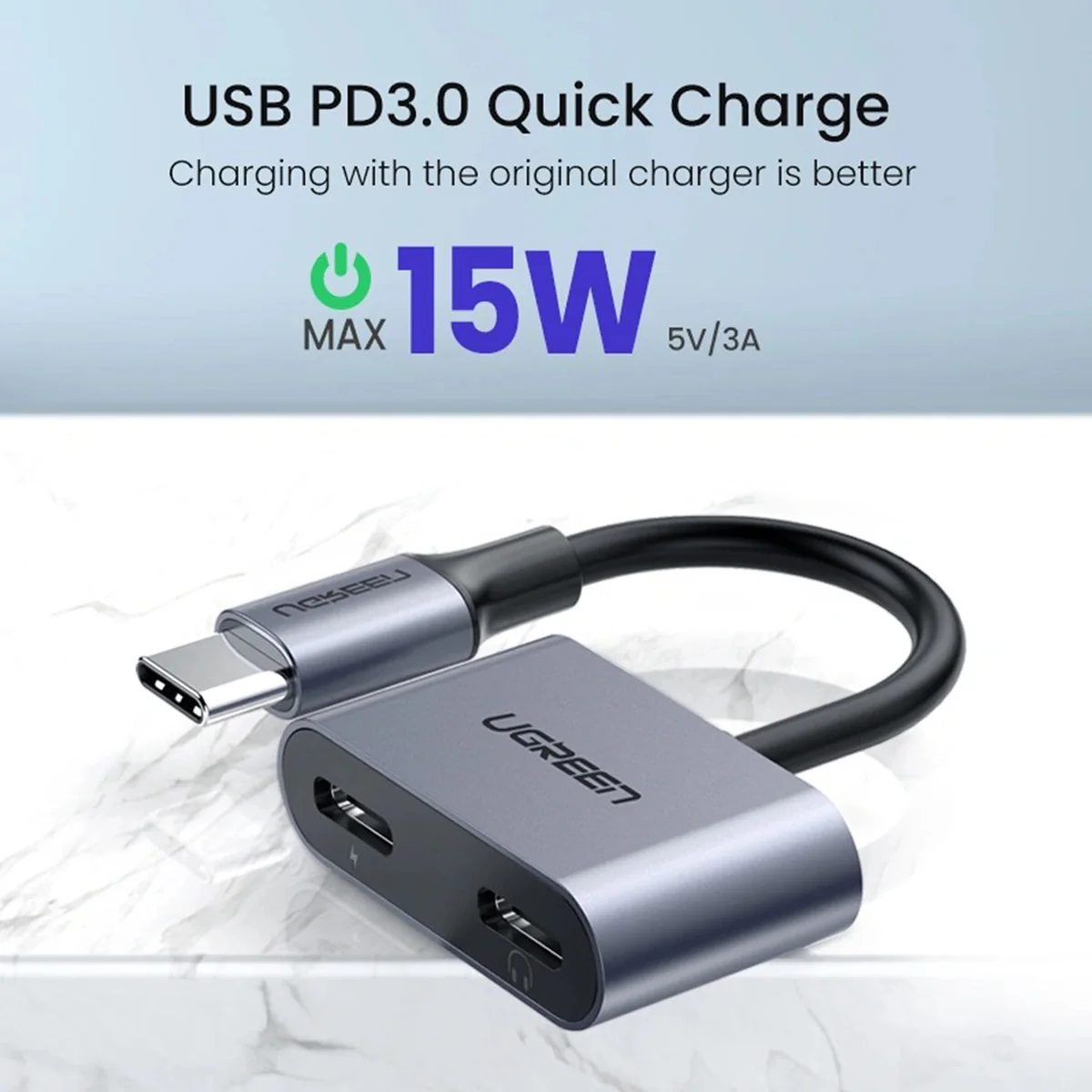 Ugreen USB-C One-Two Converter (CM232/60165) - Image 9