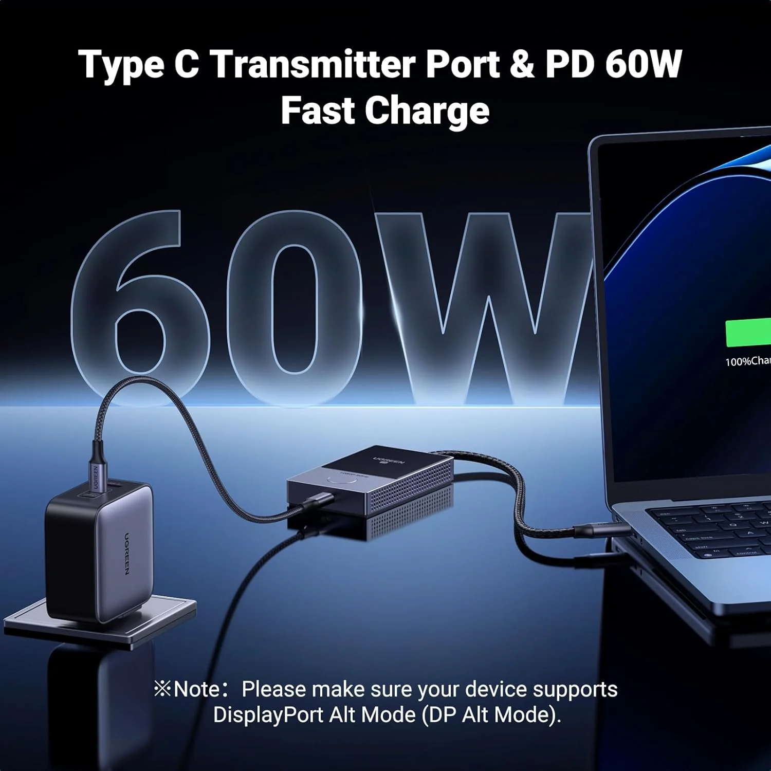 Ugreen Wireless Extender HDMI 1080p 60Hz Transmitter and Receiver (CM737/35031A) - Image 3