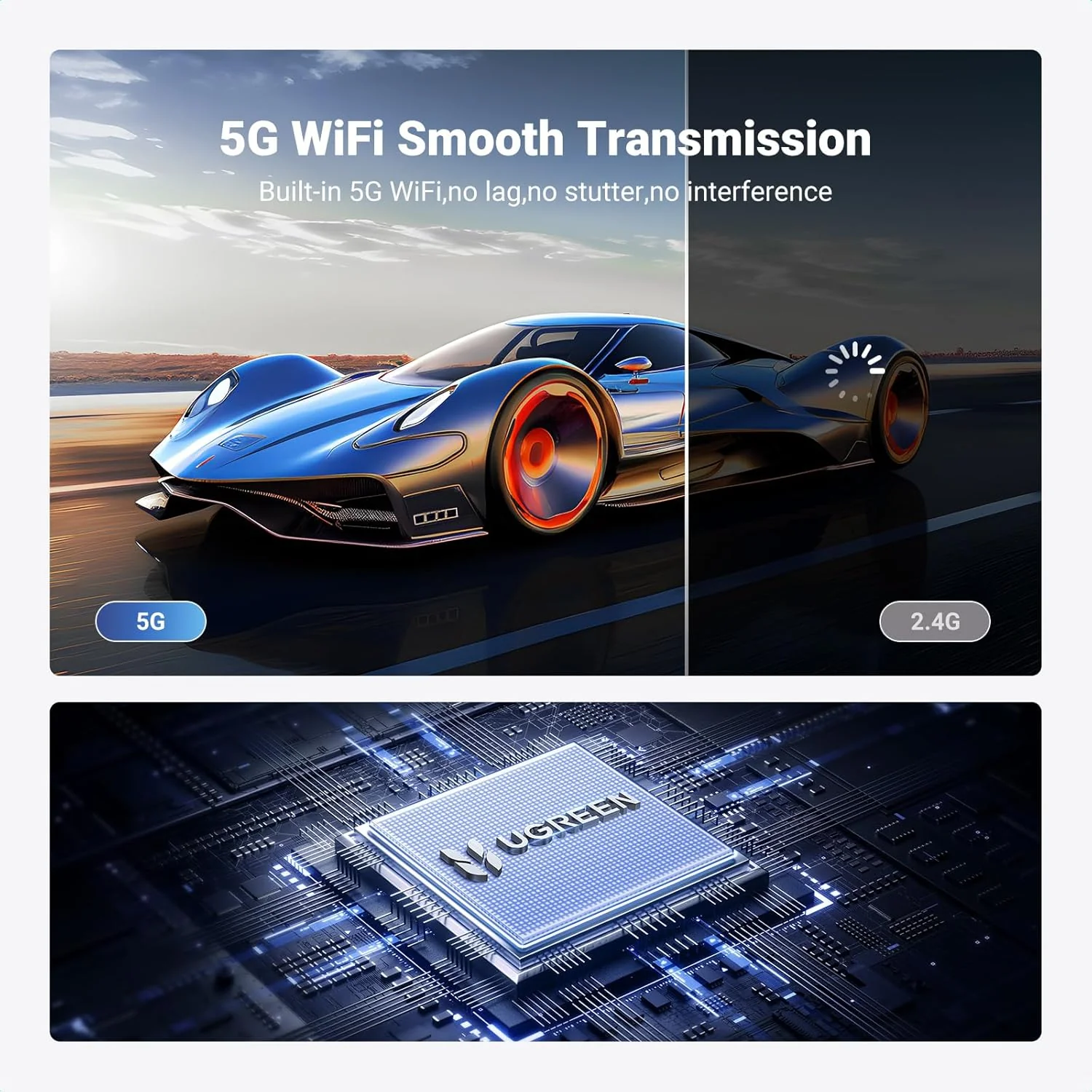 Ugreen Wireless Extender HDMI 1080p 60Hz Transmitter and Receiver (CM737/35031A) - Image 4