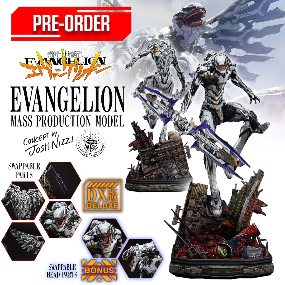 Ultimate Diorama Masterline Neon Genesis Evangelion: Evangelion Mass Production Model (Concept by Josh Nizzi) (Deluxe Bonus Version) Pre-Order Downpayment