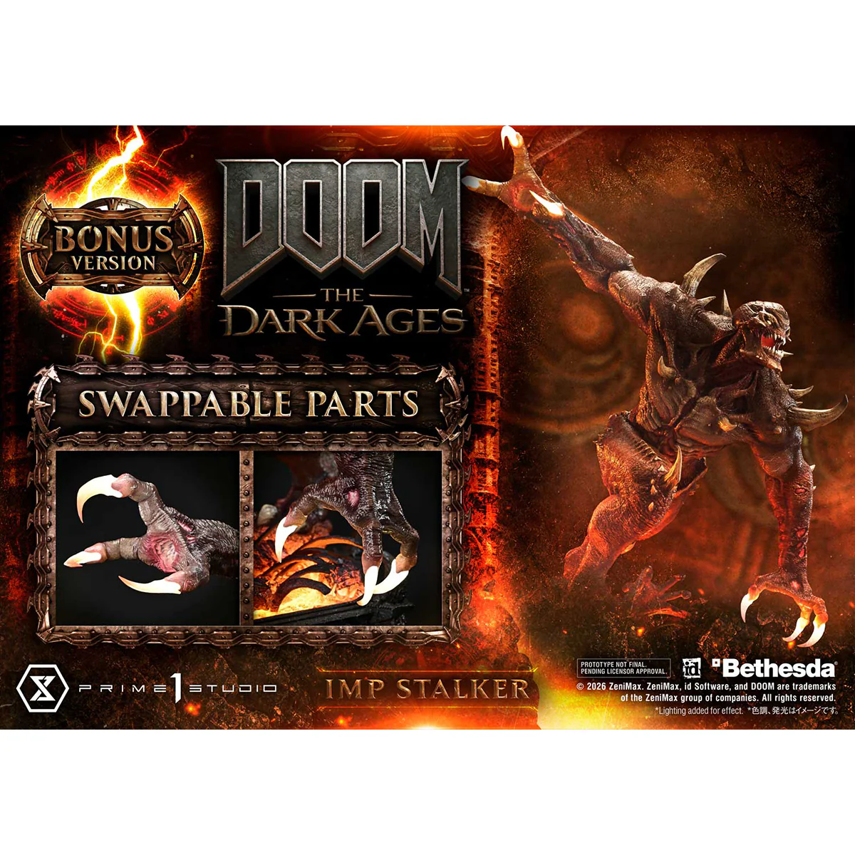 Ultimate Premium Masterline Doom: The Dark Ages Imp Stalker (Bonus Version) (UPMDOOM-02S) Pre-Order Downpayment - Image 2