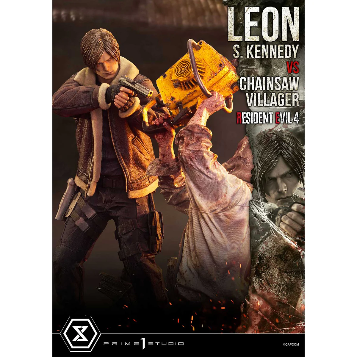Ultimate Premium Masterline Resident Evil 4 Leon S. Kennedy versus Chainsaw Villager (Regular Version) Pre-Order Downpayment - Image 5