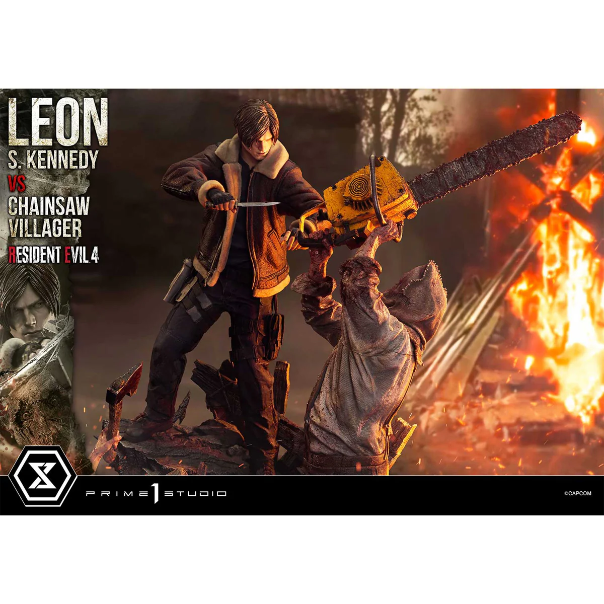 Ultimate Premium Masterline Resident Evil 4 Leon S. Kennedy versus Chainsaw Villager (Regular Version) Pre-Order Downpayment - Image 7