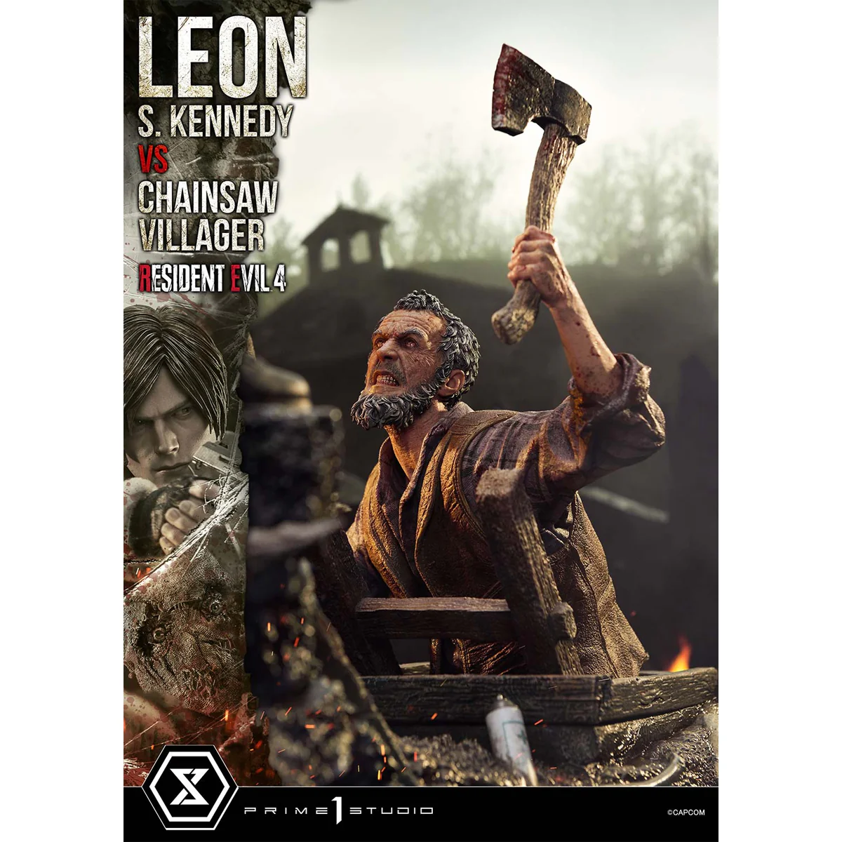 Ultimate Premium Masterline Resident Evil 4 Leon S. Kennedy versus Chainsaw Villager (Regular Version) Pre-Order Downpayment - Image 15