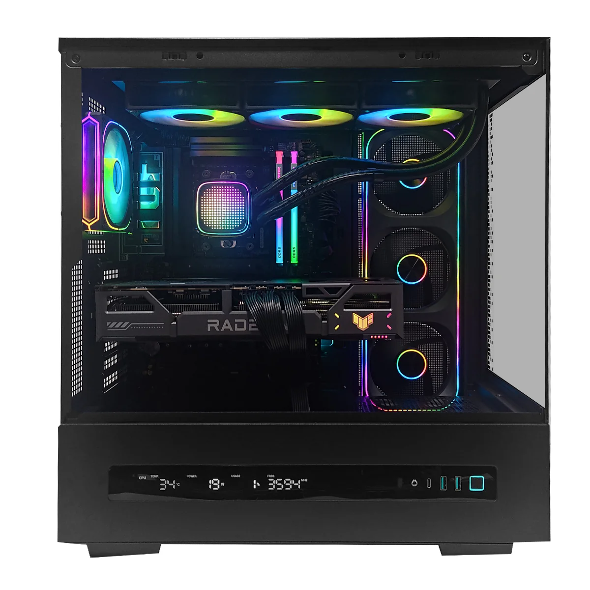 Ultra CH690 Black Desktop Gaming PC | AMD Ryzen 7 9800X3D | 32GB (2x16GB) RAM | 2TB SSD | RX 9070 XT | Windows 11 Pro - Image 2
