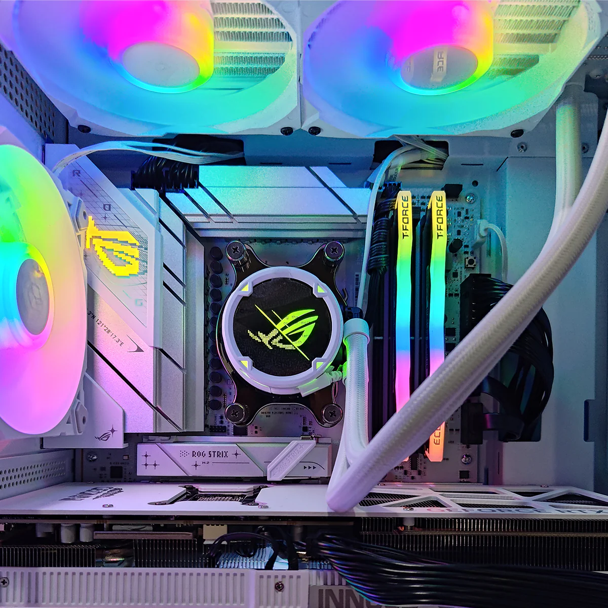 Ultra D41 Mesh White Desktop Gaming PC with Secondary Display Screen | AMD Ryzen 7 7800X3D | 64 GB RAM | 2TB SSD | RTX 5070 Ti | Windows 11 Pro - Image 3