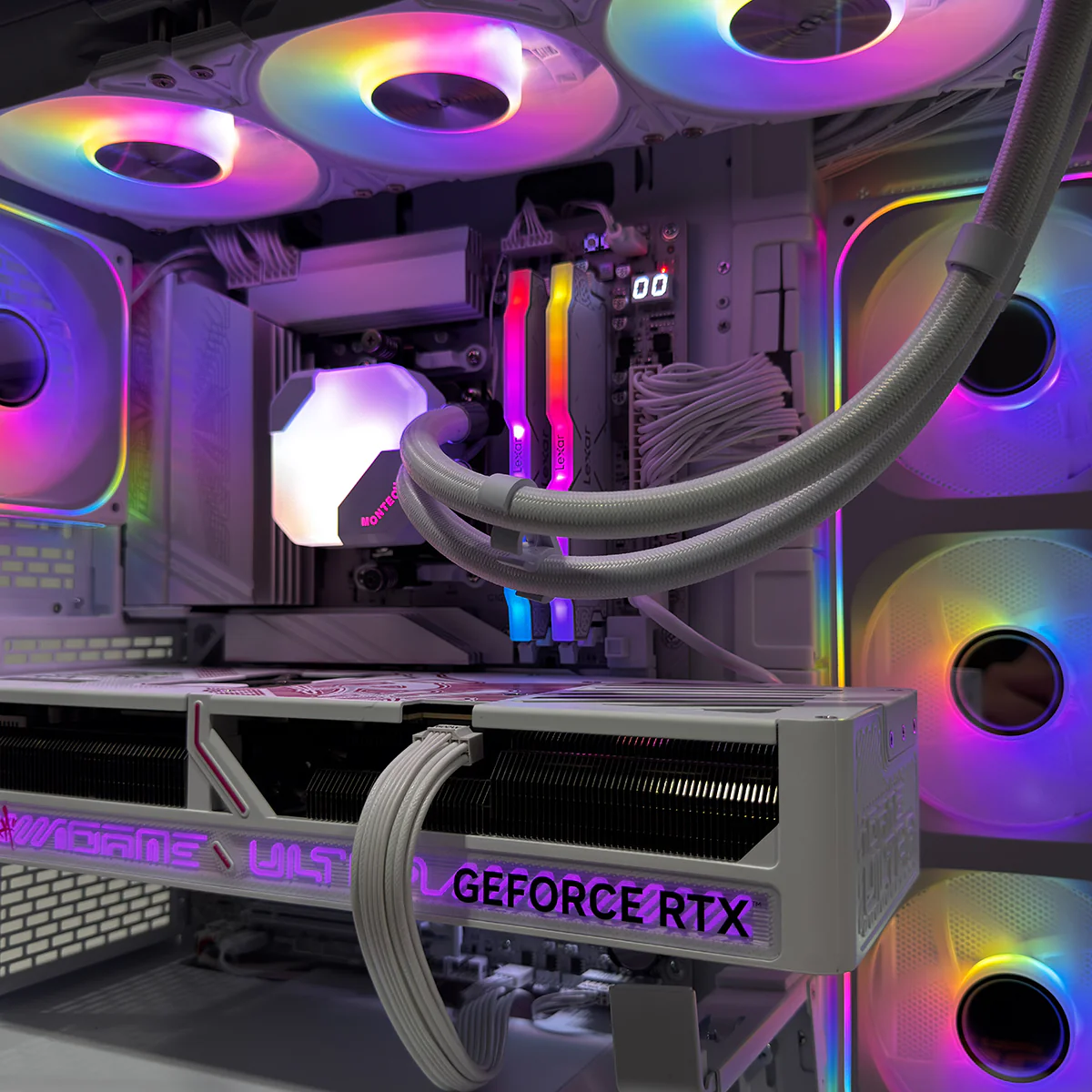 Ultra Hyperflow White Desktop Gaming PC | AMD Ryzen 7 9800X3D | 32GB (2x16GB) RAM | 2TB SSD | RTX 5070 Ti | Windows 11 Pro - Image 3