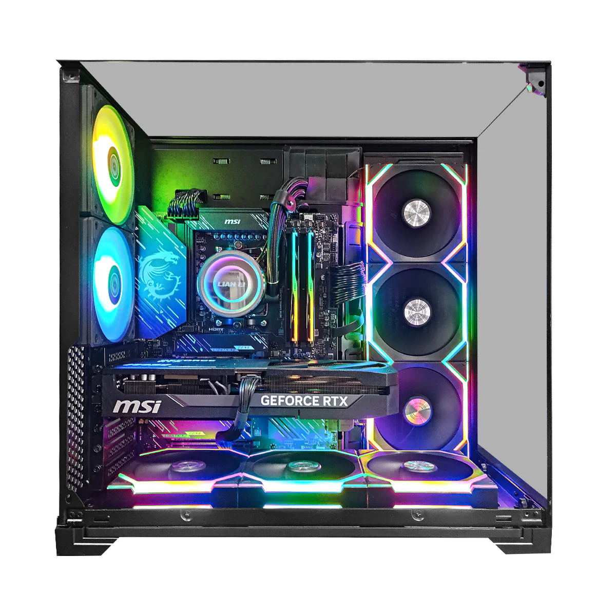 Ultra O11 Vision Black Desktop Gaming PC | AMD Ryzen 7 9800X3D | 64GB RAM | 2TB SSD | RTX 5080 OC | Windows 11 Pro - Image 2