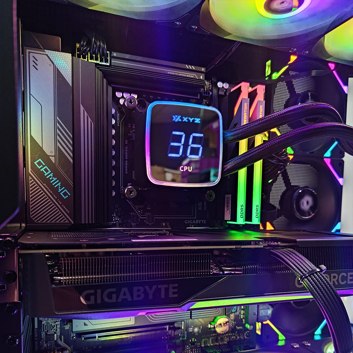 Ultra Quantum Black Desktop Gaming PC | AMD Ryzen 9 9900X | 32GB (2x16GB) RAM | 2TB SSD | RTX 5070 Ti | Windows 11 Pro - Image 3